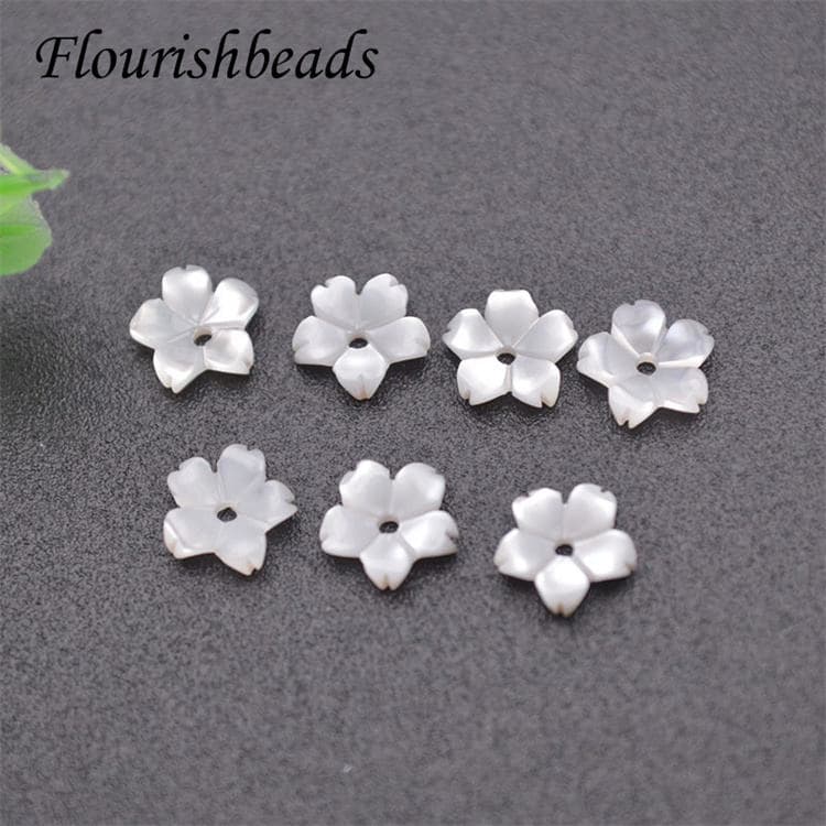 Jewelry Making Supplier 6mm White Flower Shell Loose Beads for DIY Woman Necklace Bracelet