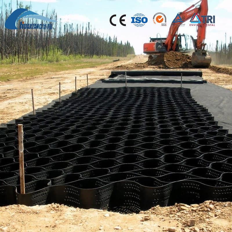 Wholesale High-Quality Plastic HDPE Geocell Cellular Confinement Mat for Soft Subgrade Reinforcement, Mining Areas and Reservoir Liners China Manufacturer