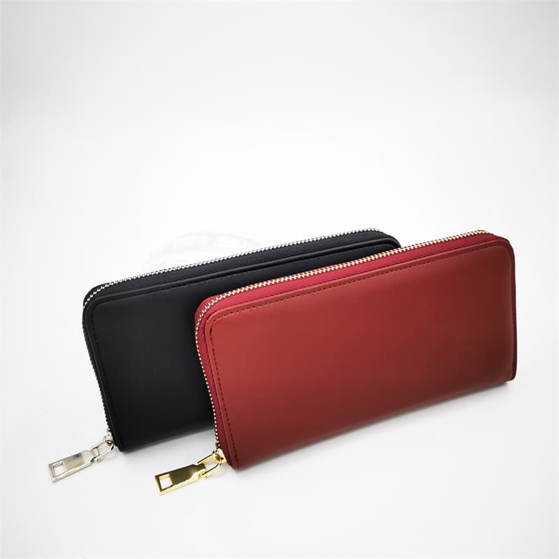 Classic Style Bio-Based Vegan Cactus Leather Zipper Wallet for Men and Women