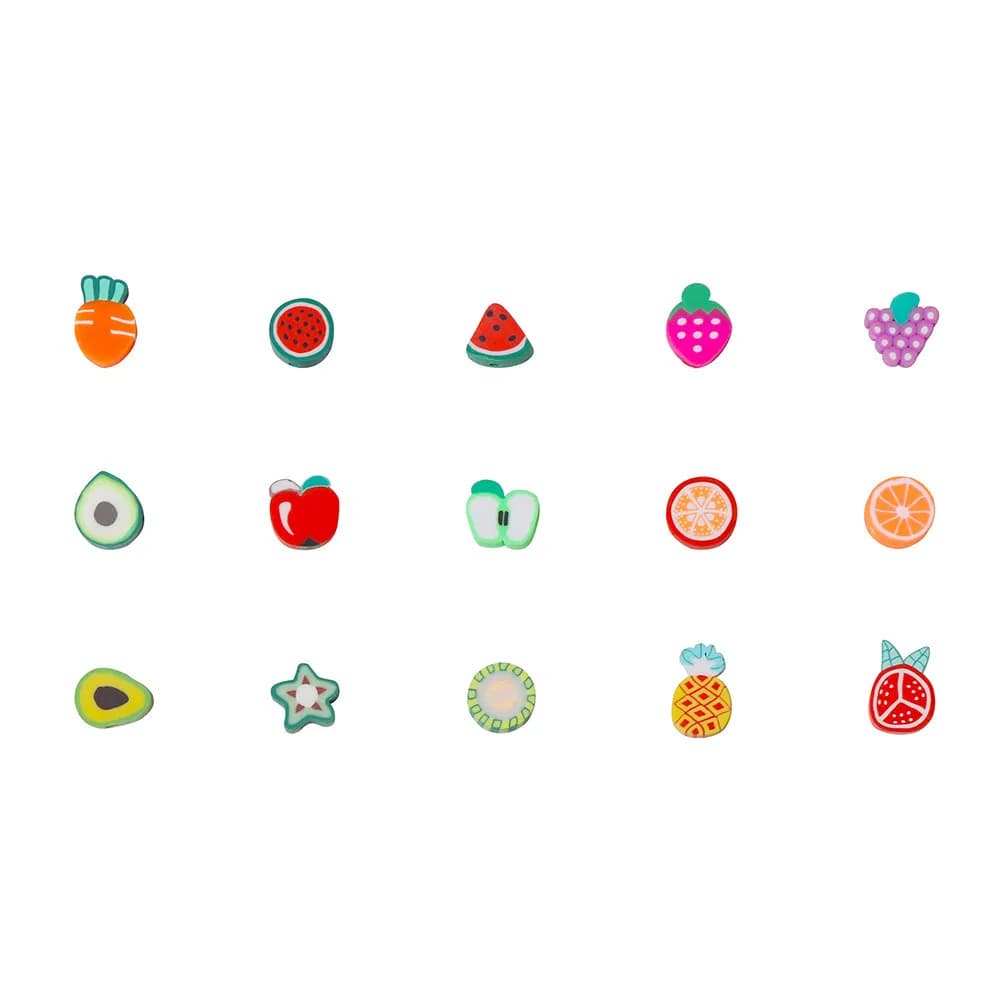15 Lattice Combination Clay Fruit Set Loose Beads Beaded Handmade DIY Material Bracelet