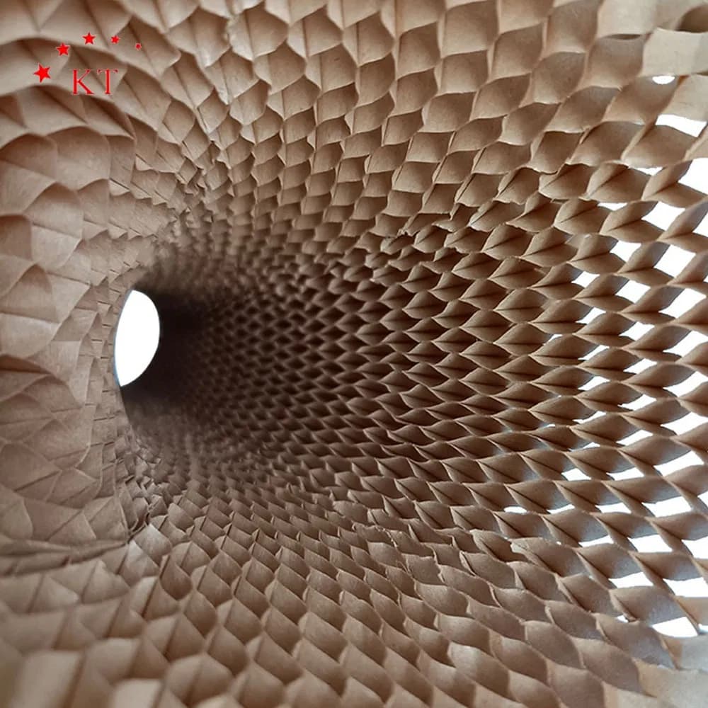 Factory Price Wholesale Biodegradable Stretchable Honeycomb Kraft Paper Sleeve for Wine Bottle Fragile Transport Shipping