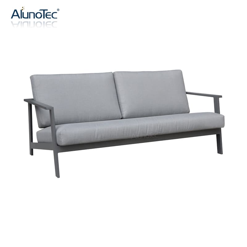 Modern Outdoor Garden Aluminum Grey 5PCS Set Sofa Round Table Furniture Set