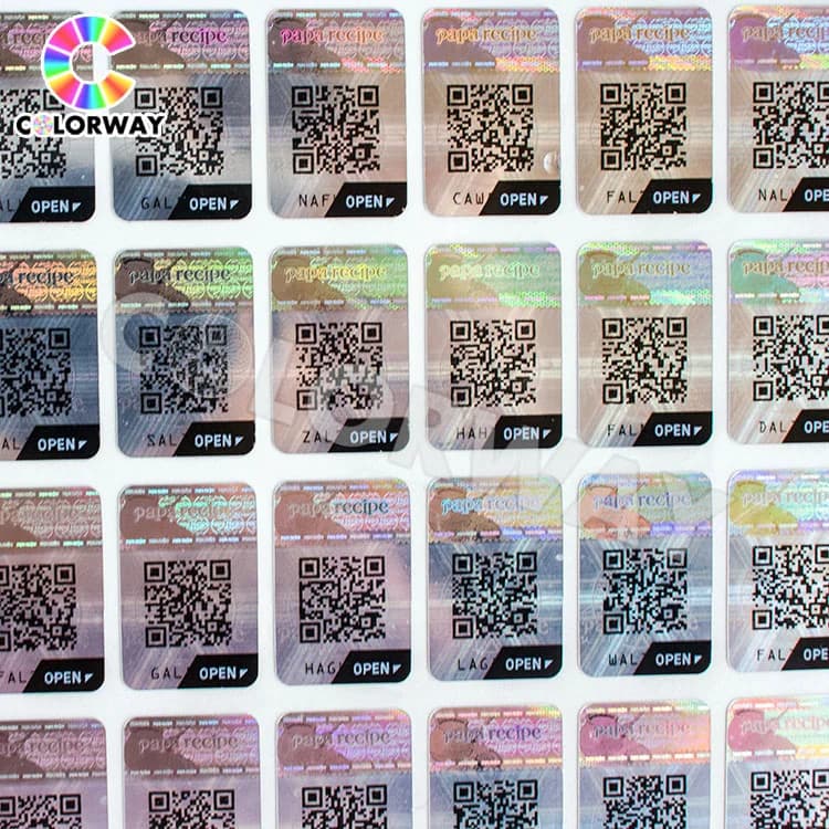 Self Adhesive Honeycomb Tamper Evident Anti Counterfeiting Security Label