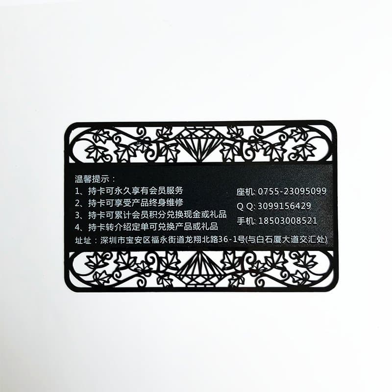 Factory Price Laser Engraved Customized Gold Silver Stainless Steel Metal Business Card