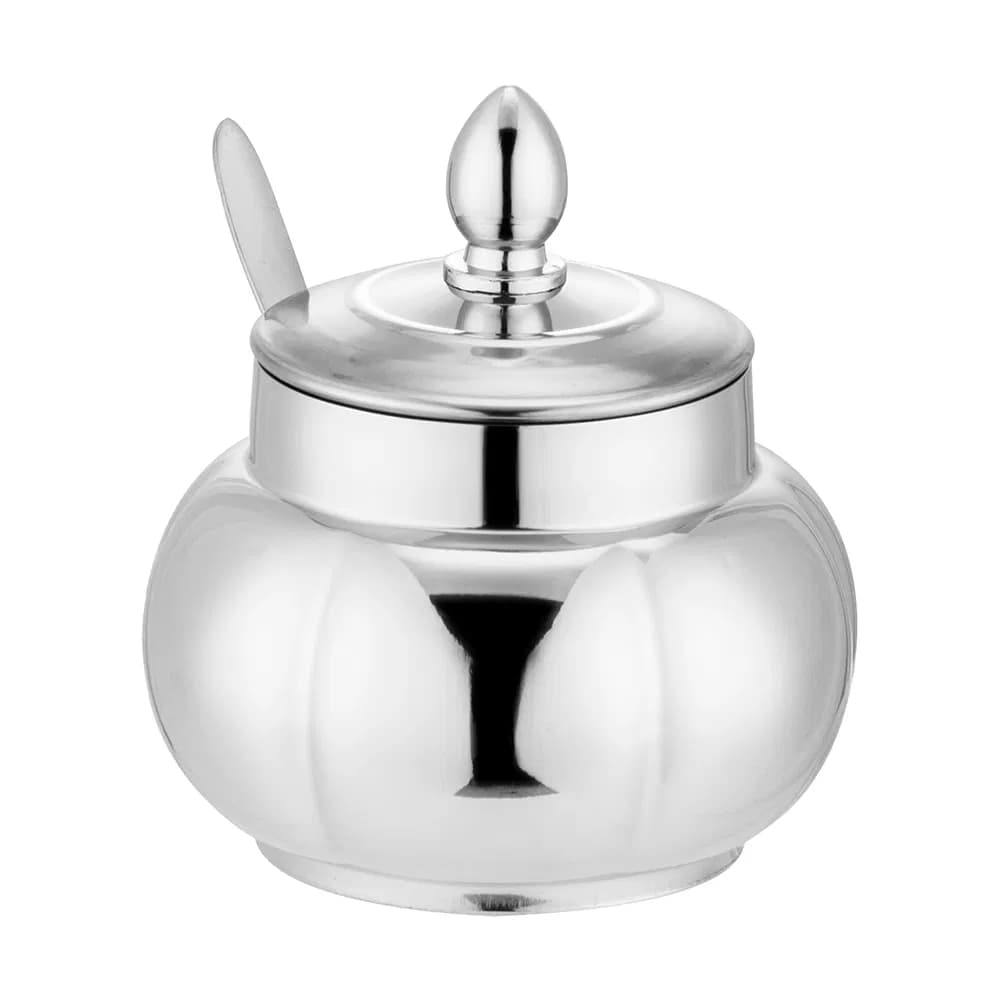Stainless Steel Seasoning Jar with Lid & Spoon, 400ml Food Grade Spice Container