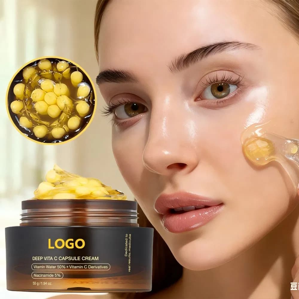 Private Label Hot-Selling Deep Vitamin C Capsule Facial Cream Niacinamide Collagen Face Cream