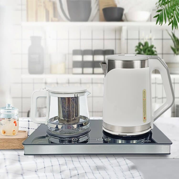 Hotel Home Use Indicator Light Smart Design Tea Maker Electric 1500W 2L Large Capacity Kettle with Teapot Set