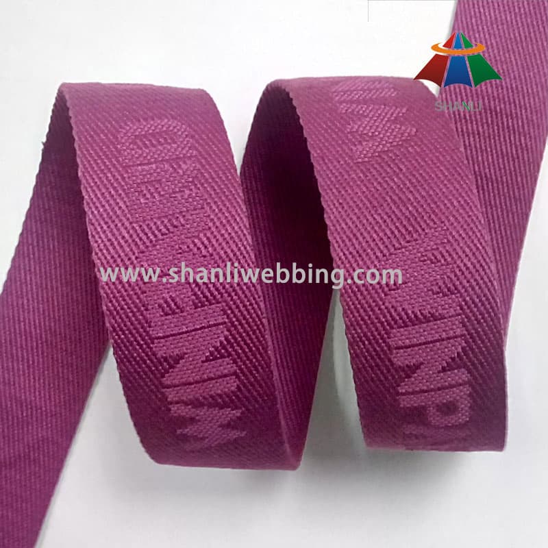 1.5" Wine Red Jacquard Polyester Cotton Webbing for Winpard's Backpacks
