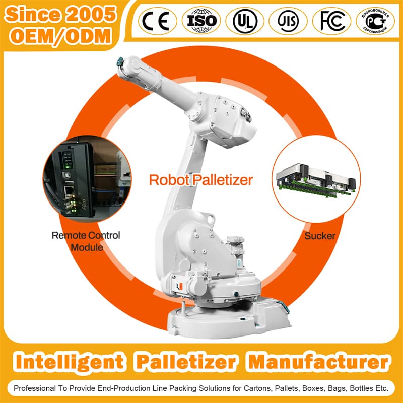 Collaborative Robot Palletizer for Carton Case Box Packing Robot Arm Pick and Place Cobot Palletizing System