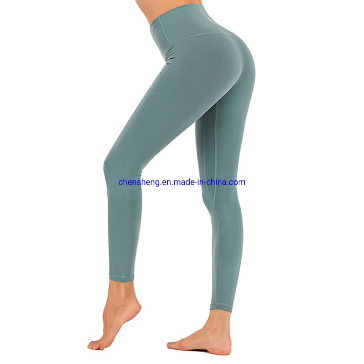 Non See-Through Ankle Length Tummy Control High Waisted Yoga Leggings for Women