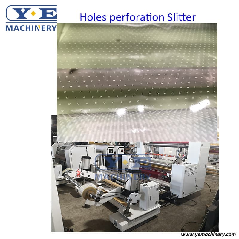 Plastic Film Slitting Machine with Hot Perforation Holes for Flower Bag