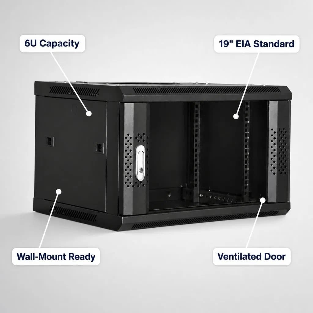4u 6u 9u 12u Wall Mounted Cabinet 19 Inch Server Network Rack Cabinet