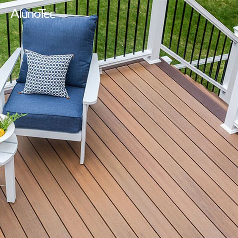 AlunoTec Solid Wood Plastic Composite Decking Hollow Extruded Flooring Board Flooring