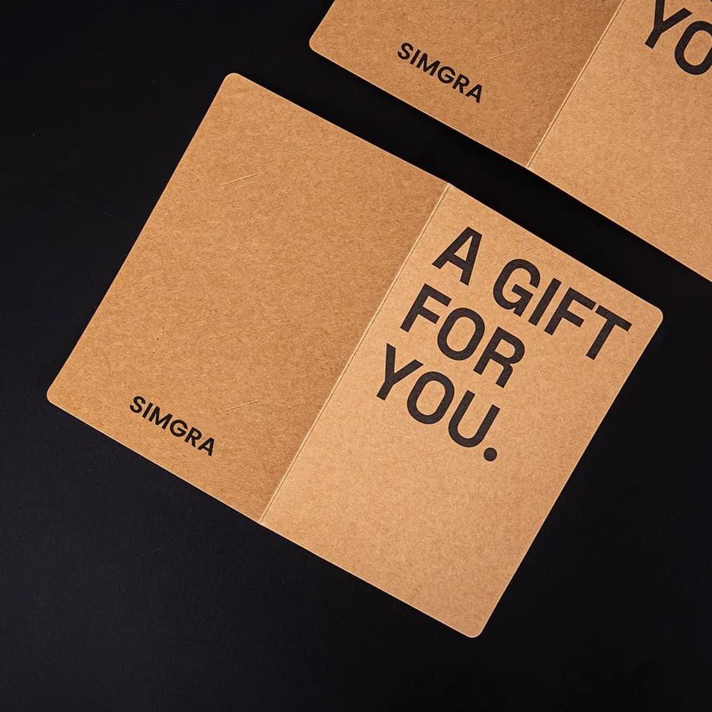 Wholesale Custom Logo Foldable Gift Card Krafts Paper Gift Card Wedding Special Paper Envelope