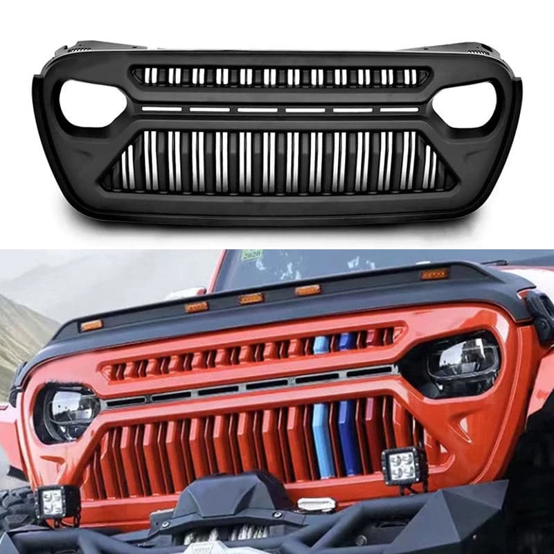 4X4 Accessories ABS Convert Radiator Grille with Lights for Jeep Wrangler Jl