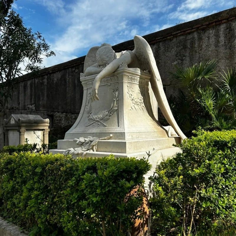 Hand Carved on Grave Life Size Marble Weeping Angel Statues Sale