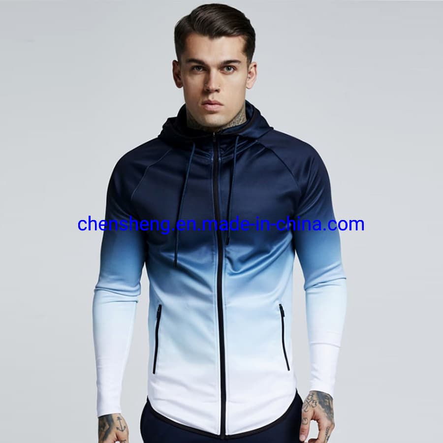 Hoodies Zipper Casual Tracksuit Pocket Hooded Sweatshirt Men Printing Streetwear Hip Hop Hoodie for Men