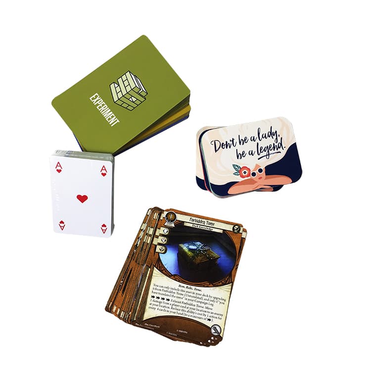 OEM Factory 88X62mm 0.3mm Custom Printing Children Playing Cards Cmyk Glossy Varnishing with Round Corner