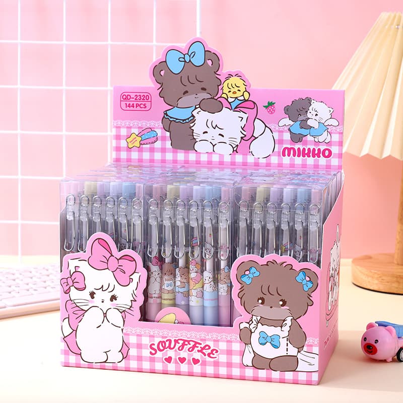 Cute Style Box Set Press Action Pen Cartoon Clip Neutral Pen