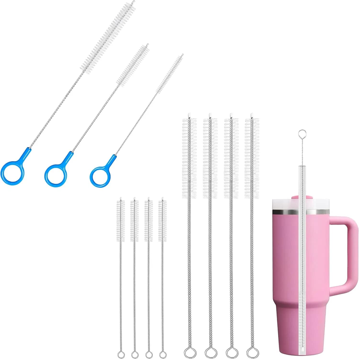 Extra Long Straw Cleaner Brushes with Nylon Bristles