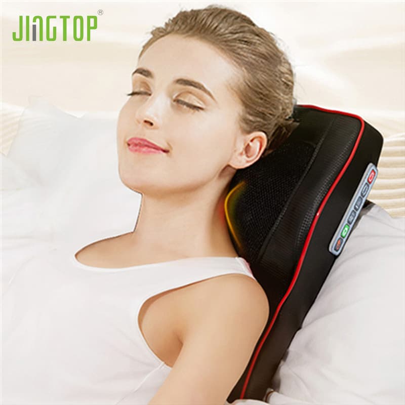 Portable Shiatsu Neck and Back Massager Massage Pillow for Bed