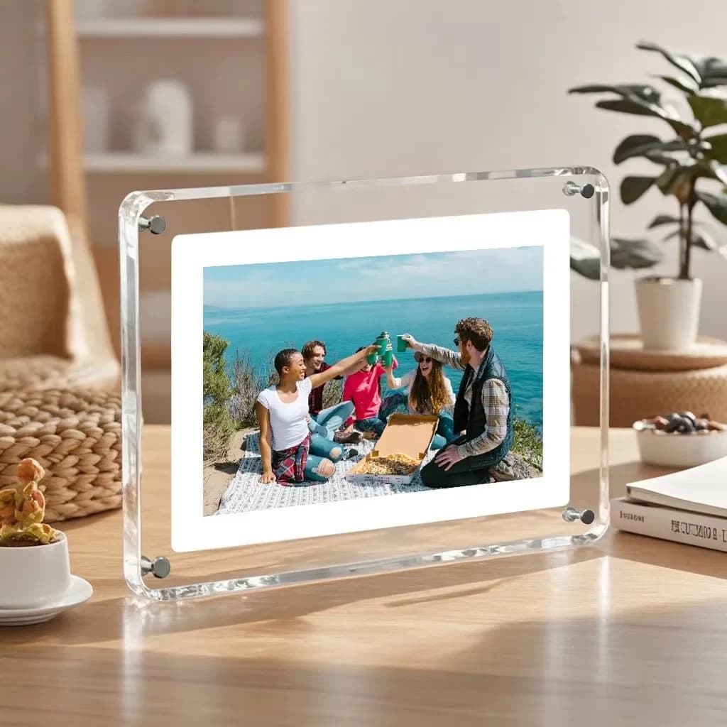 OEM Factory 5 7 10.1 Inch Nft Art Acrylic Digital Photo Frame LCD Playback Screen Memory Gift Box