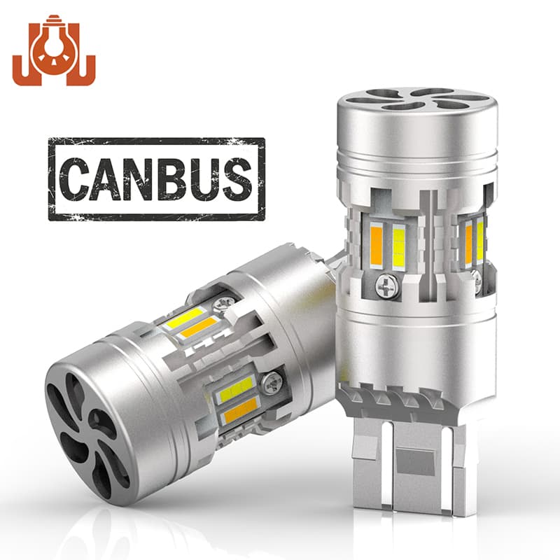 Resistor-Free 7443 3157 1157 Canbus LED Dual Color White Amber for Auto Replacement Bulb