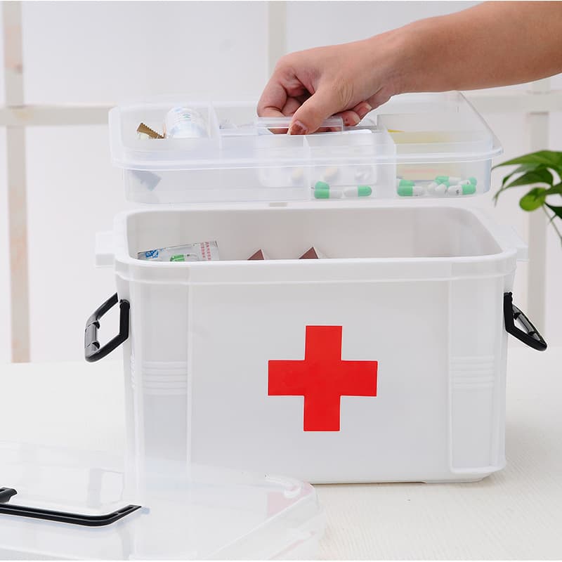 Home Use Medical Kit Lock Box Storage Holders Pill Storage Cases Medicine Box
