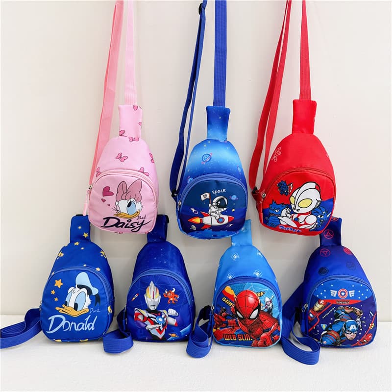 New Children's Cross-Body Bag Cartoon Oxford Cloth One Shoulder Accessory Chest Bag