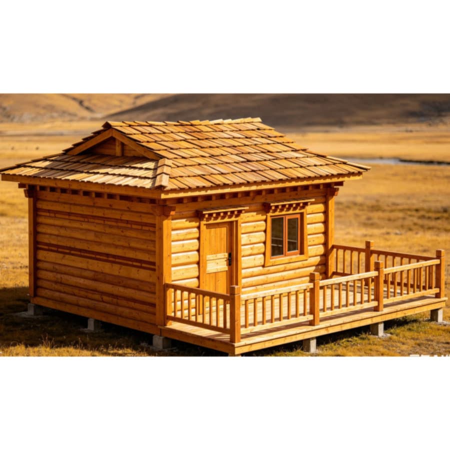 Stable Solid Wood Moisture-Proof Custom Outdoor Timber Pavilion Structure for Holiday Parks
