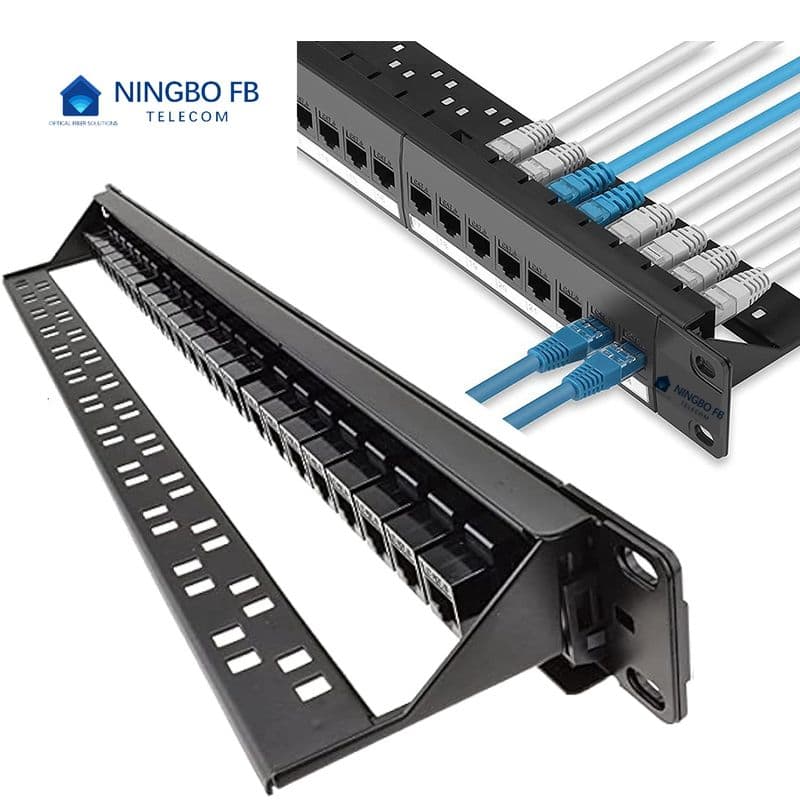 19 Inch 1u 24 Port Blank Modular Keystone Patch Panel for CAT6