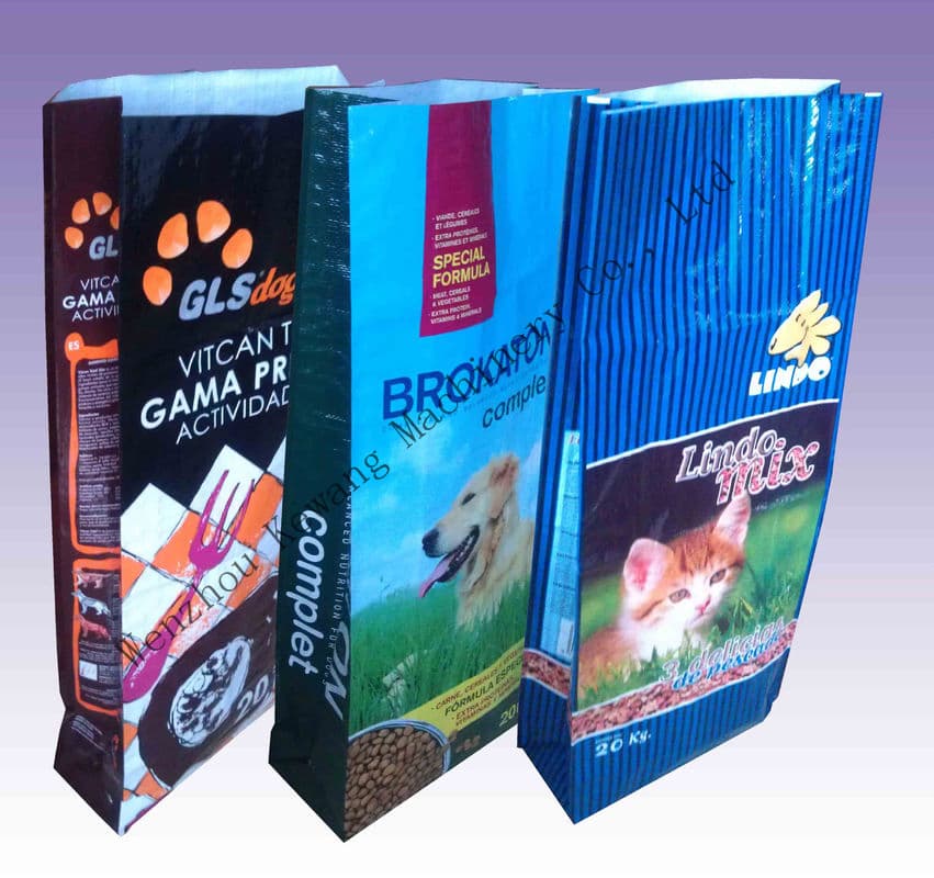 Customize Woven Polypropylene Sack BOPP Laminated Pet Dog Cat Food Packaging Bag