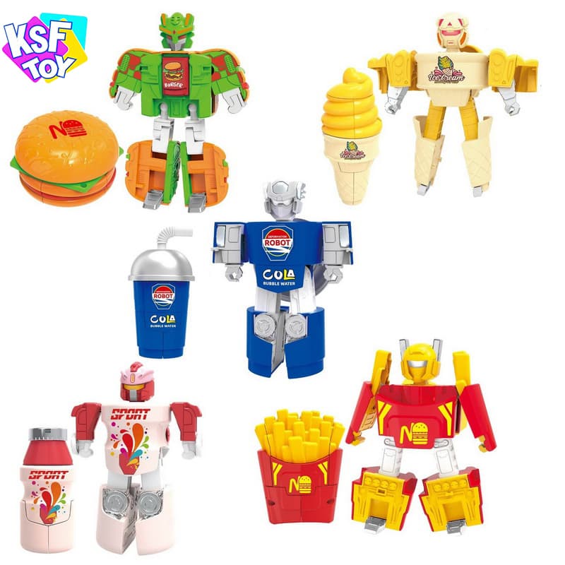 French Fries Robot Toy Fries Warrior Transformation Action Figure for Children Party Favors Creative Pocket Toy for Kids