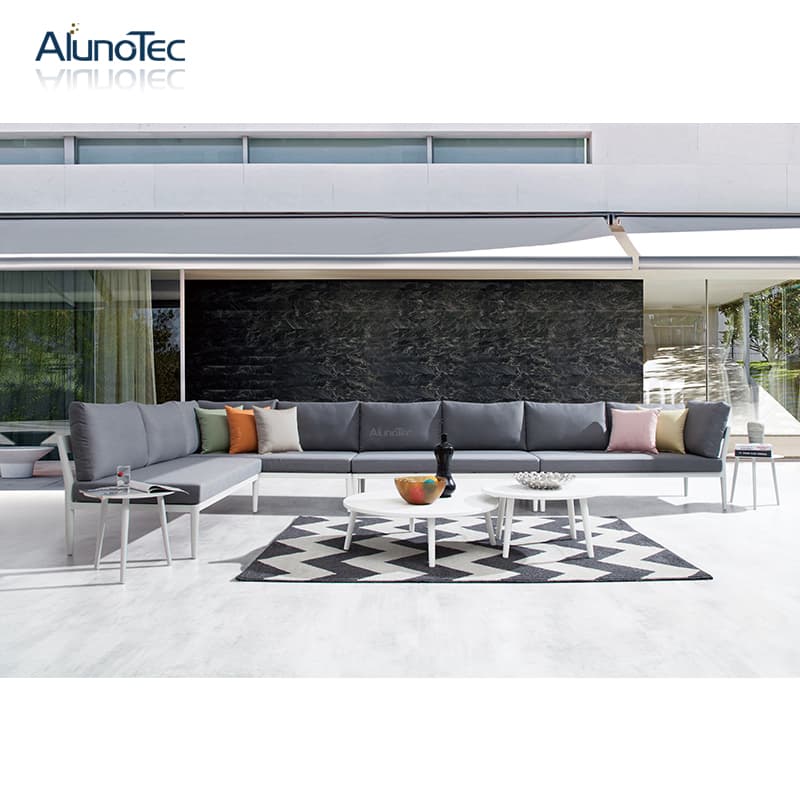 All Weather Outdoor Waterproof Sofa Aluminum Table Combination