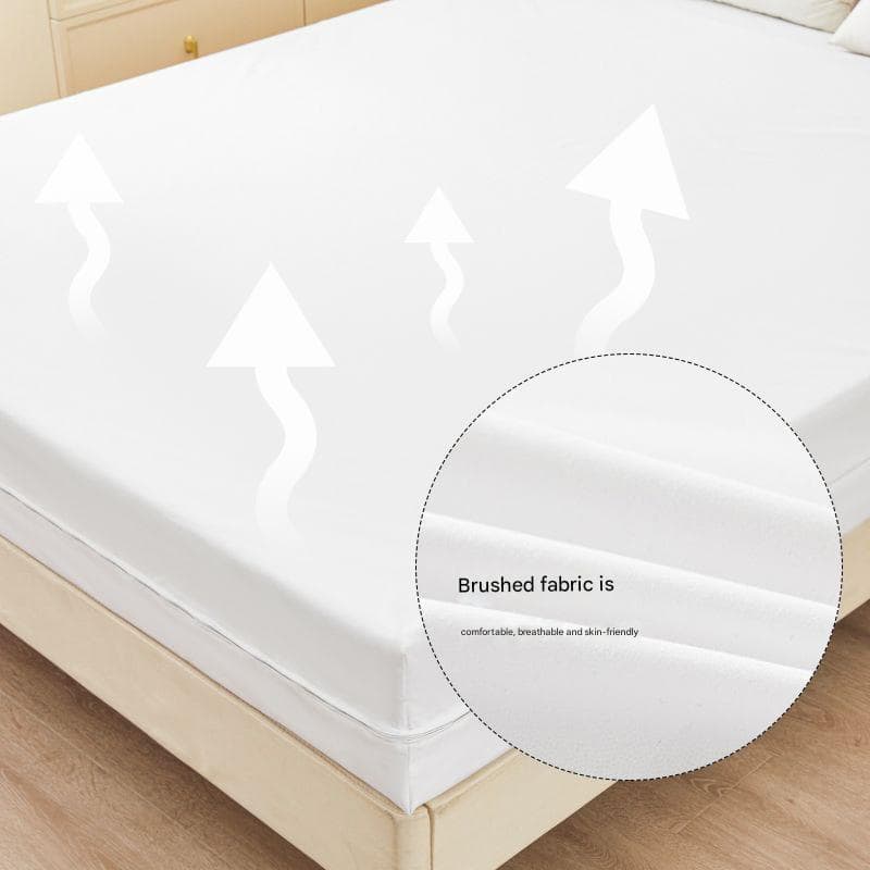 Skin-Friendly Fabric Soft and Comfortable, Breathable, 6-Sided Box Spring Waterproof Mattress Cover