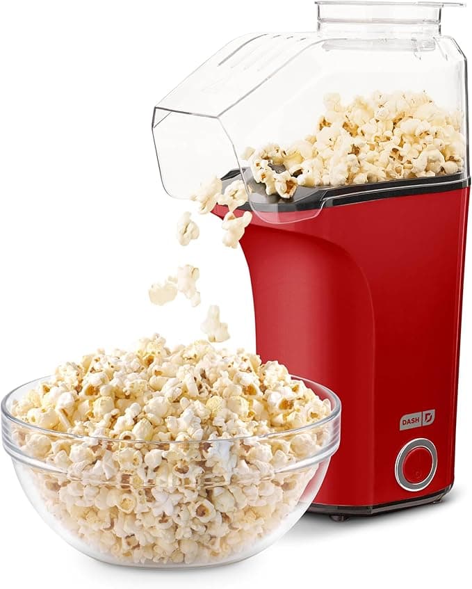 16 Cup Electric Popcorn Maker - Aqua: 1400W Popcorn Popper, 8 Kernel Capacity, Easy Clean, Metal & Plastic