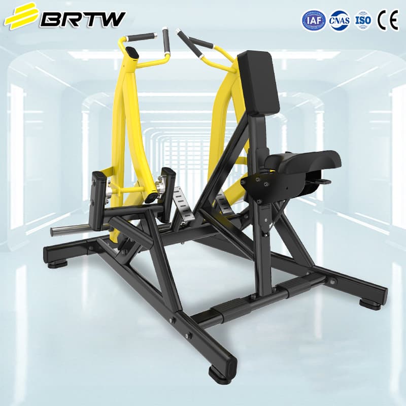Brtw Commercial Seated Row Machine Plate Loaded Back Strength Trainer for Gym Studio