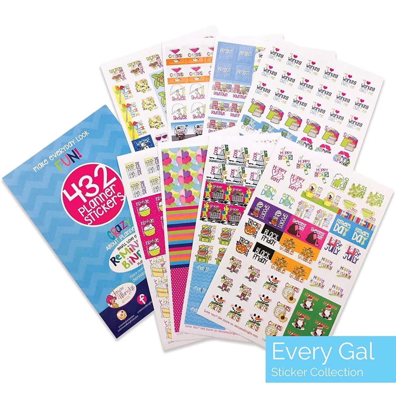 Holographic Foil Kiss Cut Sticker Sheet Vinyl Custom for Planner
