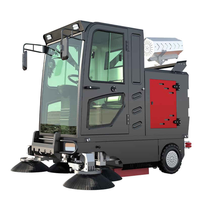Boshuo High Quality Fully Enclosed High-Pressure Washing Dust Removal Road Sweeper Machine Electric Street Sweeper