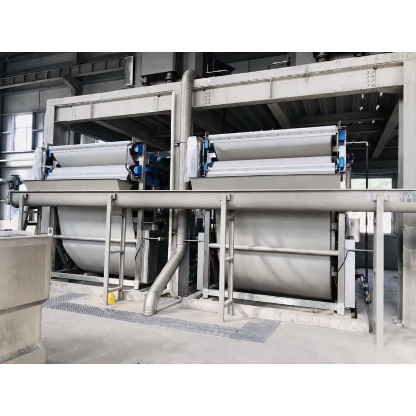 Factory Latest Dust Proof Cover Industrial Equipment Belt Sludge Filter Press Machine for Food Processing Wastewater Dewatering