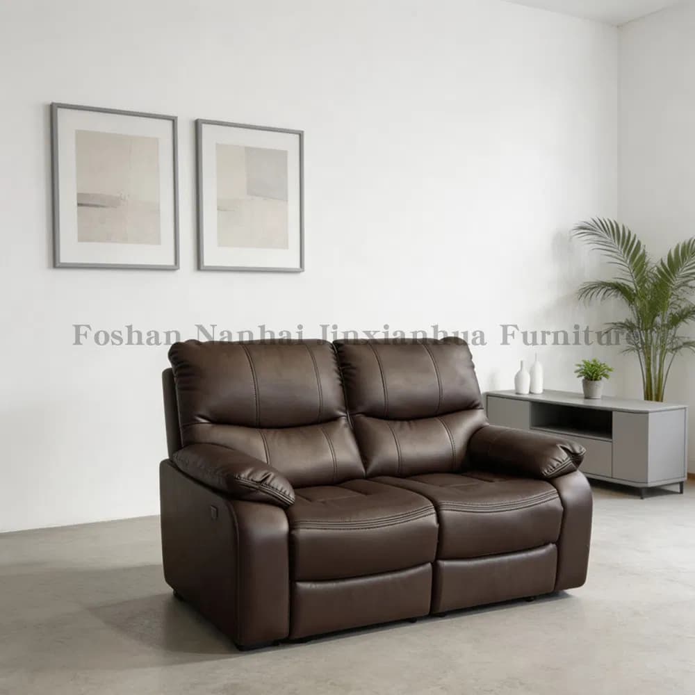 Hot 2-Stage Lever Foshan Loveseat Recliner Modern Furniture Manual Reclining Living Room Sofa