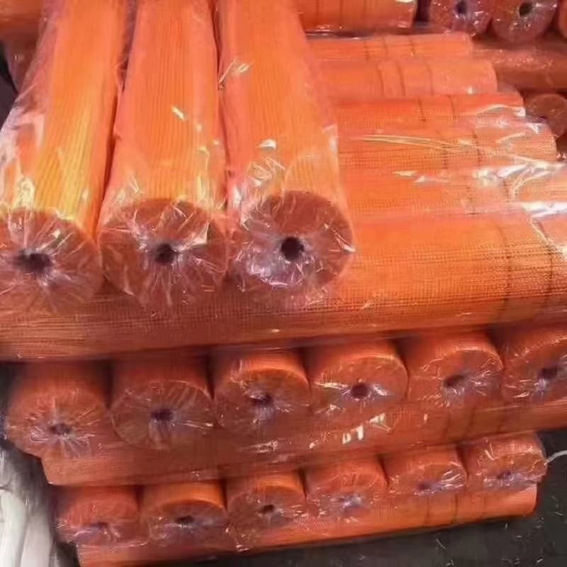 Orange Color 5mm*5mm Hole Size Fiberglass Mesh