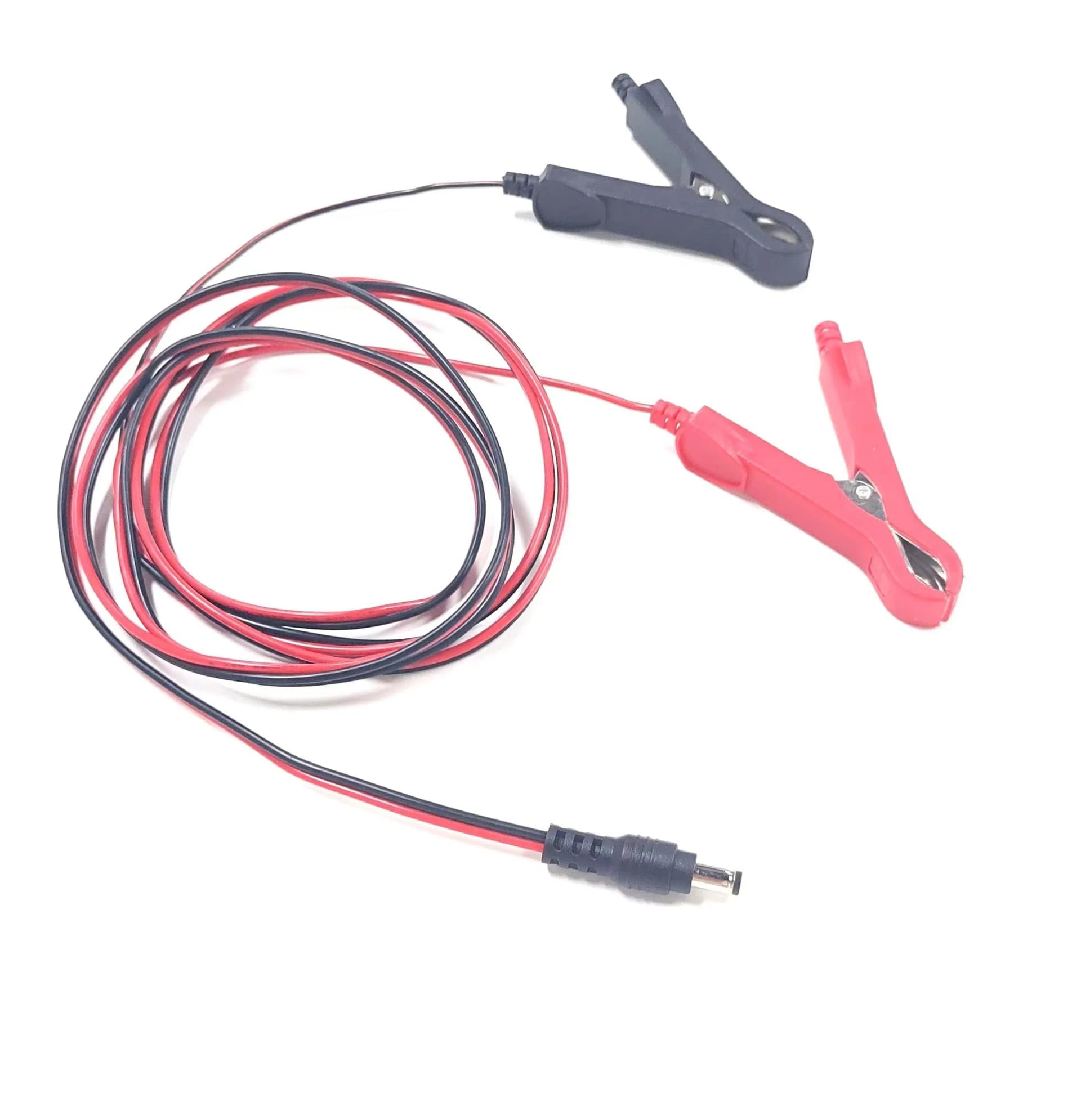 Emergency Battery Jump Cable Alligator Clips to 2.1X5.5mm Male Plug Quick Release Cable Cord