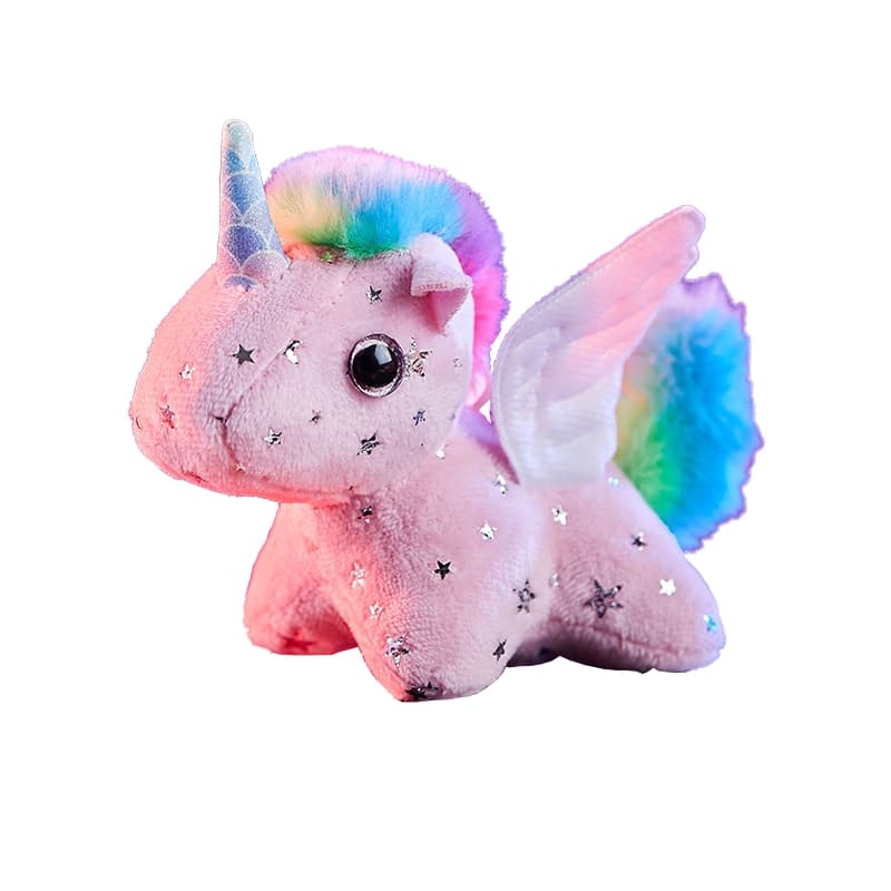 Newest Pull Rope Colorful Unicorn Doll Wagging Tail Rainbow Horse Plush Pendant Ornament Birthday Gift Toy