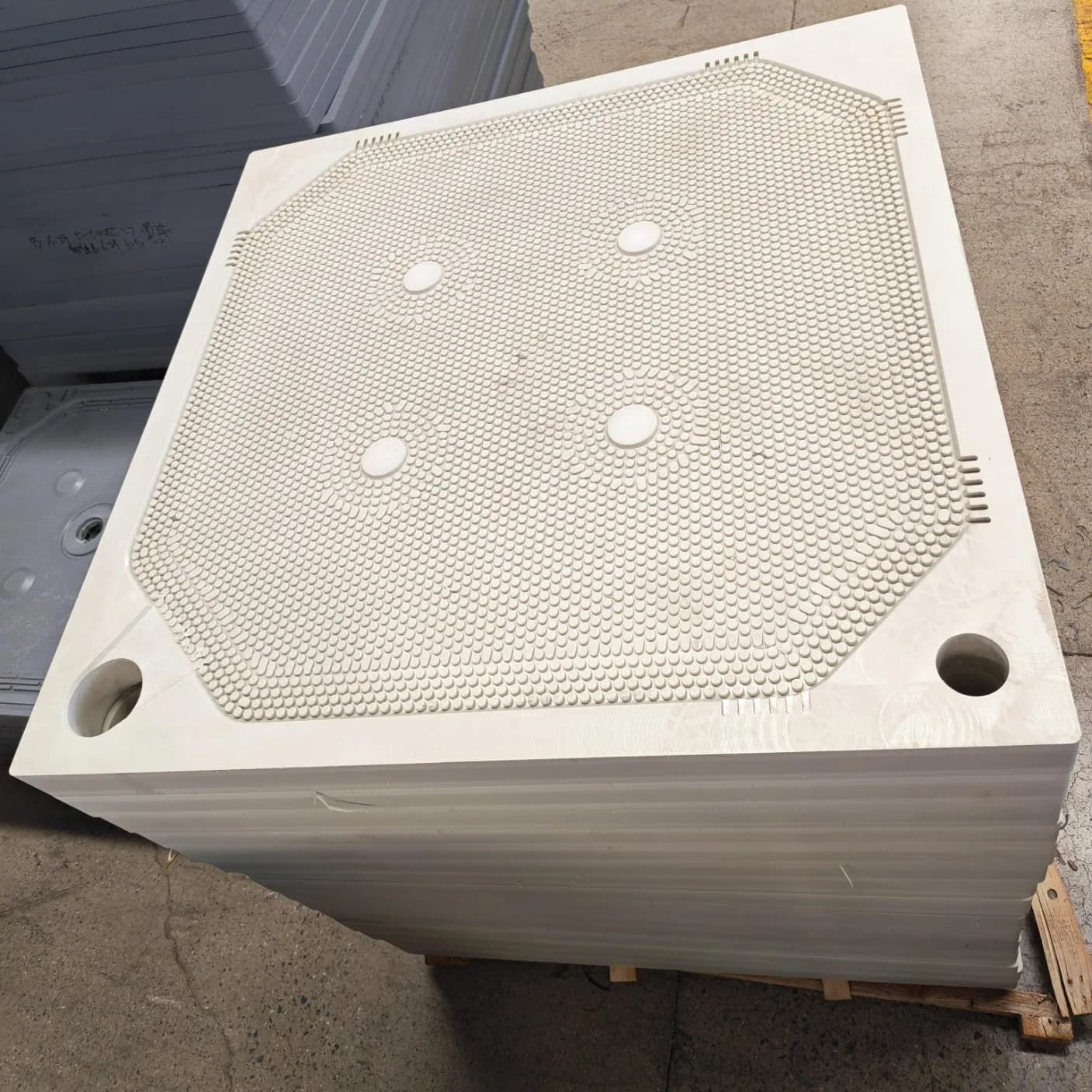 High Pressure Bean Grey PP Diaphragm Plate Polypropylene Filter Plate for Membrane Filter Press