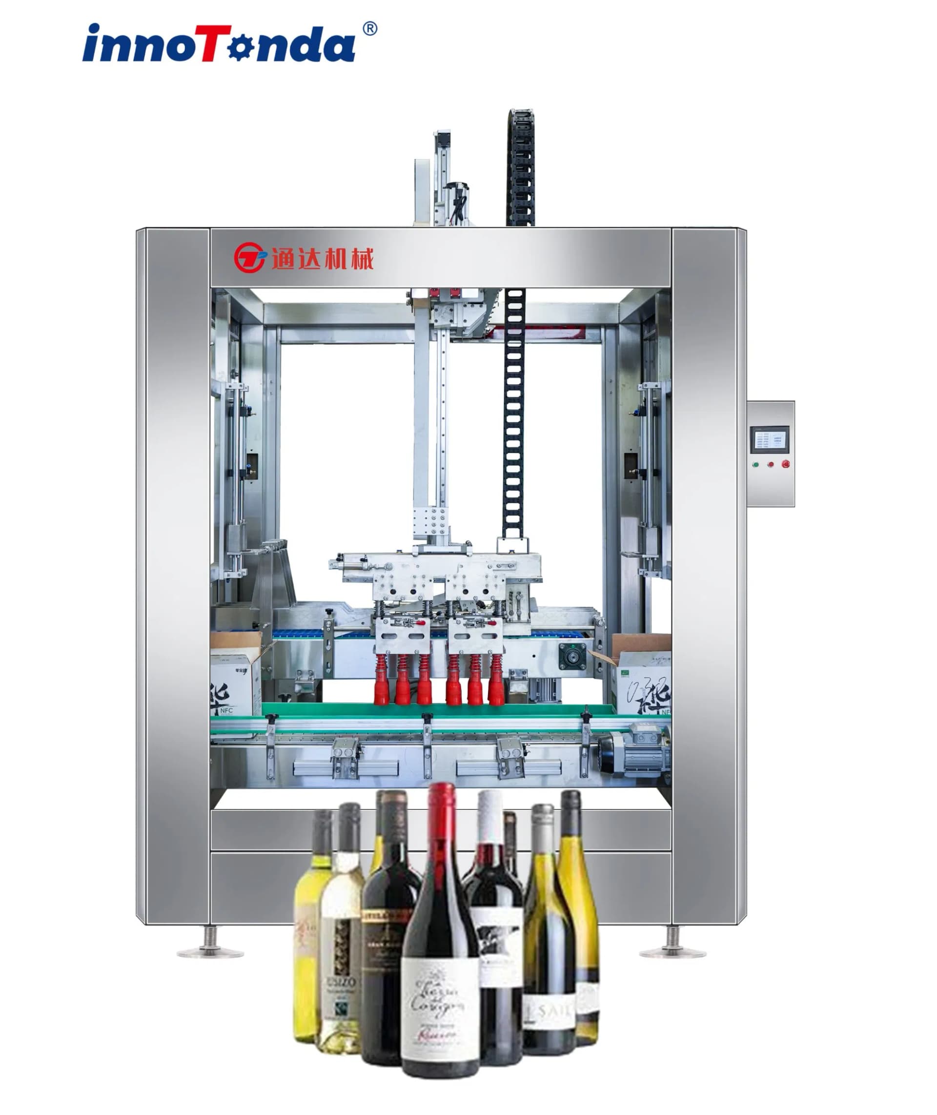 Automatic Glass Bottles Still Water Loading Glass Bottles Case Packing Machine