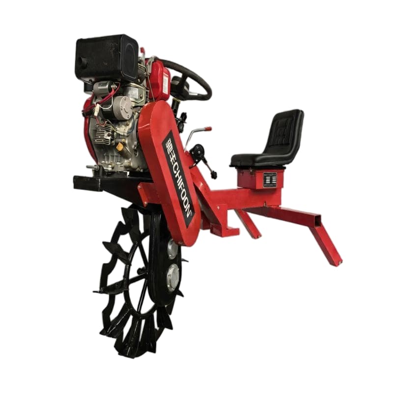 Innovative Single Wheel Paddy Ditching Machine with Direct Sowing Feature