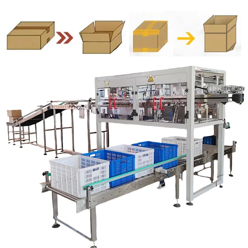 Hygienic Stainless Steel Automatic Carton Case Cardboard Unpacking Machine for Efficient Deboxing, Unpacking Tape, Material Falling Inside The Box