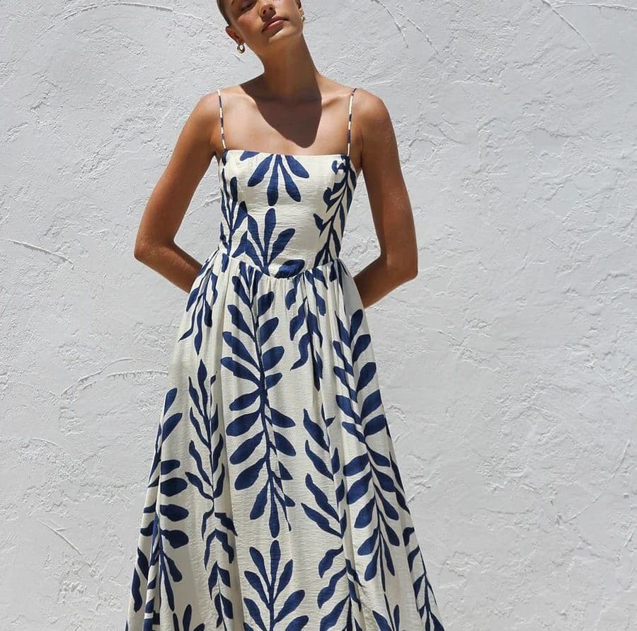 Customizable Logo Design Elegant Maxi Dress for Summer Events