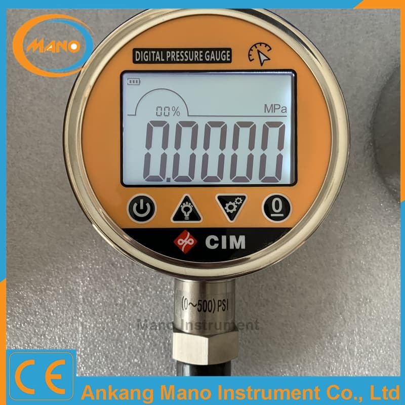 100MPa Digital Hydraulic Pressure Gauge Air Manometer 0.2% High Accuracy with Data Record